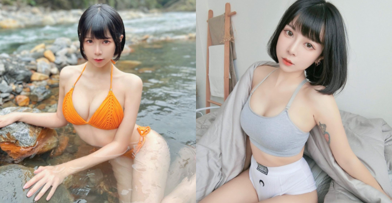 壽星小仙女「Chubby糖」穿比基尼泡野溪，「渾圓美乳」畫面療癒又養眼！