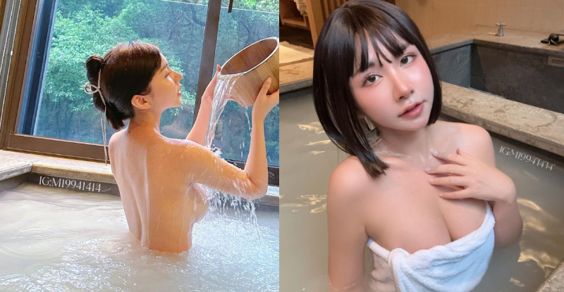 暴&#8221;粒&#8221;母女檔！巨乳小隻馬「念念」和媽媽泡湯，「渾圓大奶」根本在比Pro！