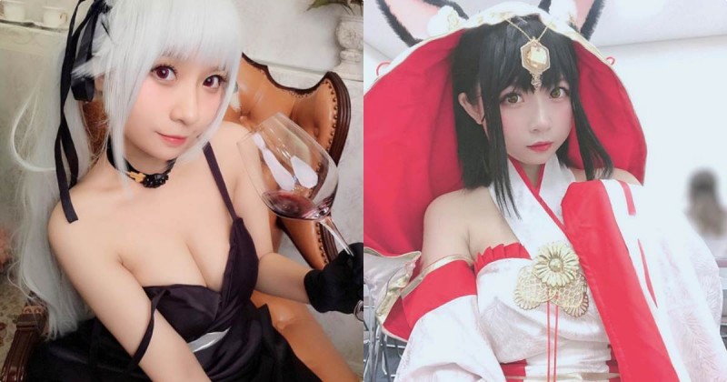 童顏巨乳Coser「火辣造型超低胸」，驚人深溝好有看點啊！