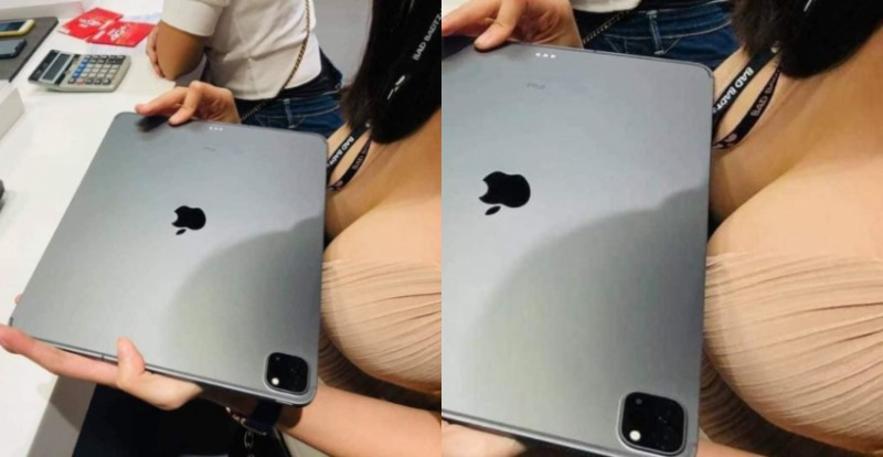 巨乳妹「火辣開箱」最新iPad　豐滿奶球頂著讓人不知道眼睛該看哪裡